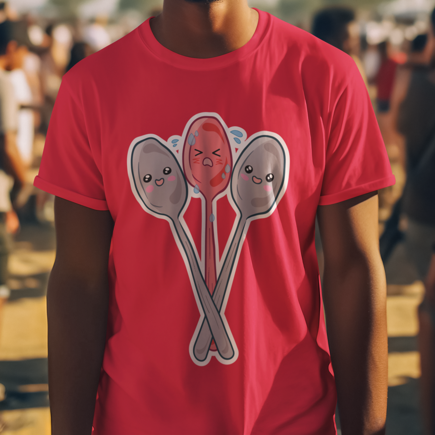 Middle Spoon Problems Polyamory Tee