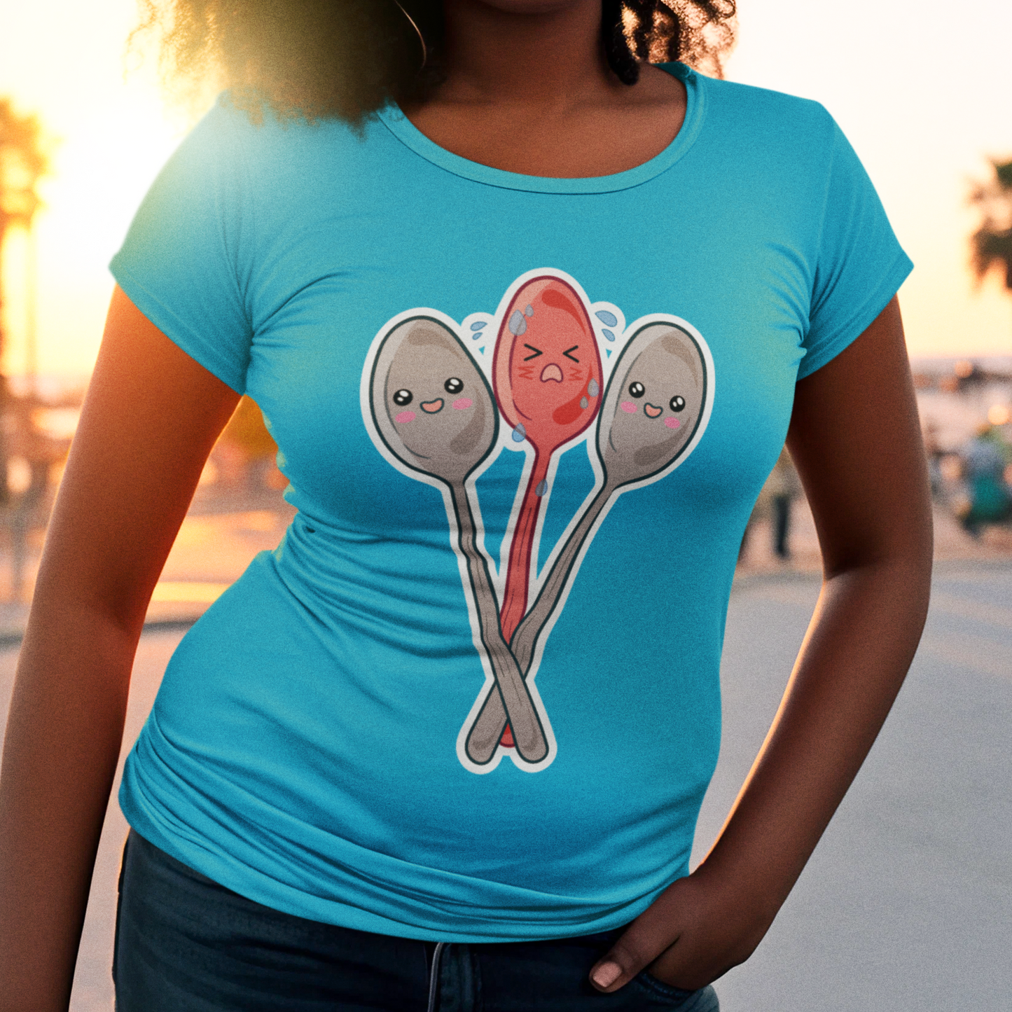 Middle Spoon Problems Polyamory Tee