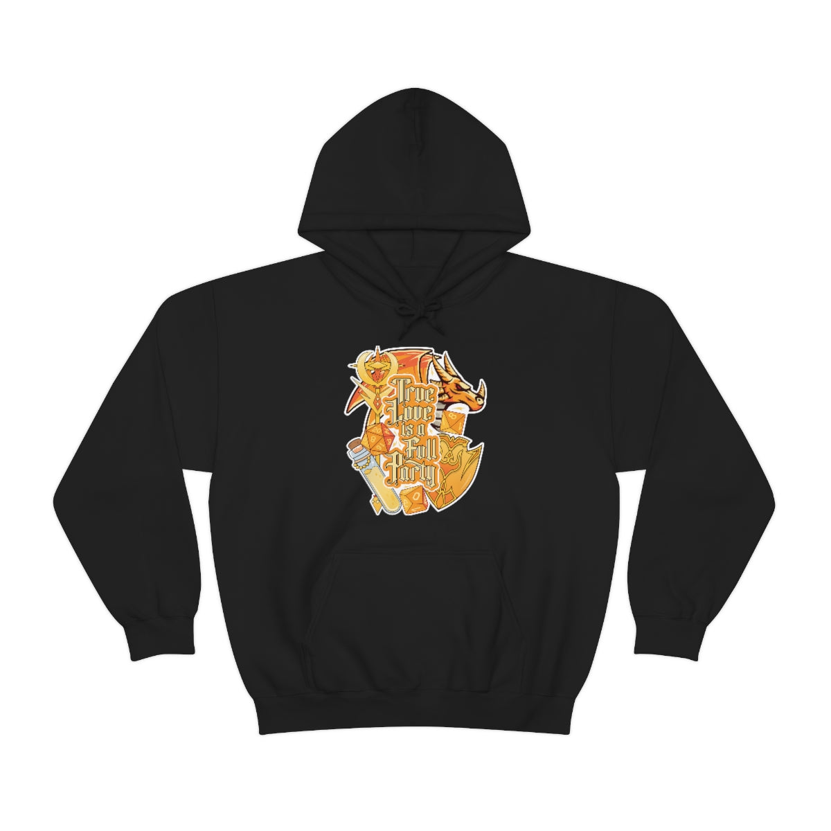 True Love is a Full Party Hoodie - White/Gold