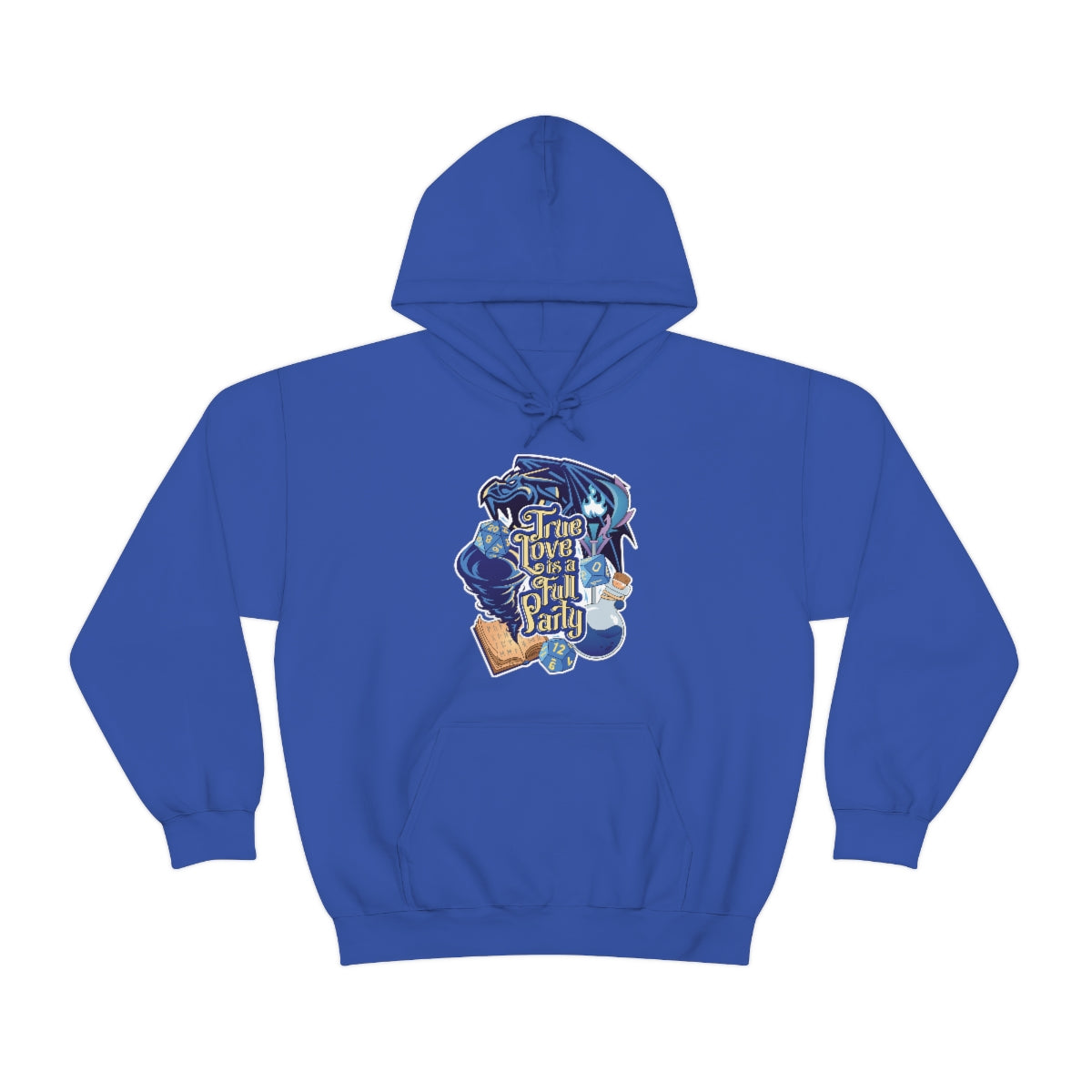 True Love is a Full Party Hoodie -Blue