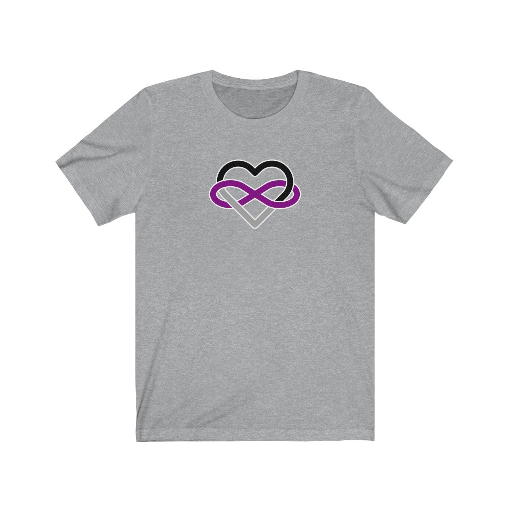 Asexual Infinity Heart Polyamory Tee