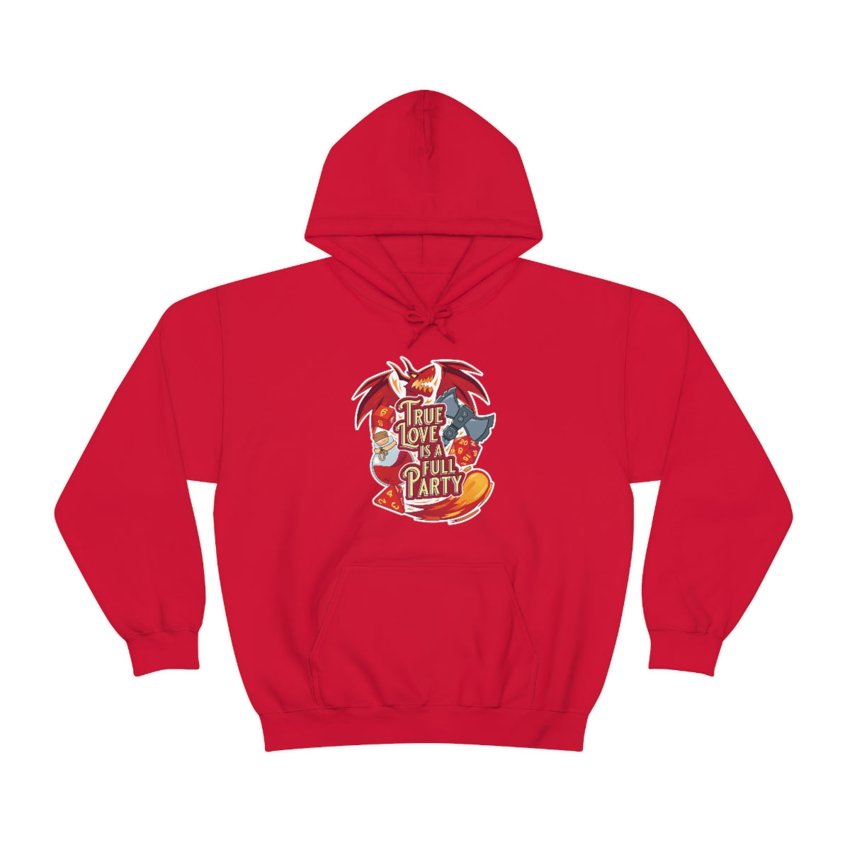 True Love is a Full Party Hoodie - Red