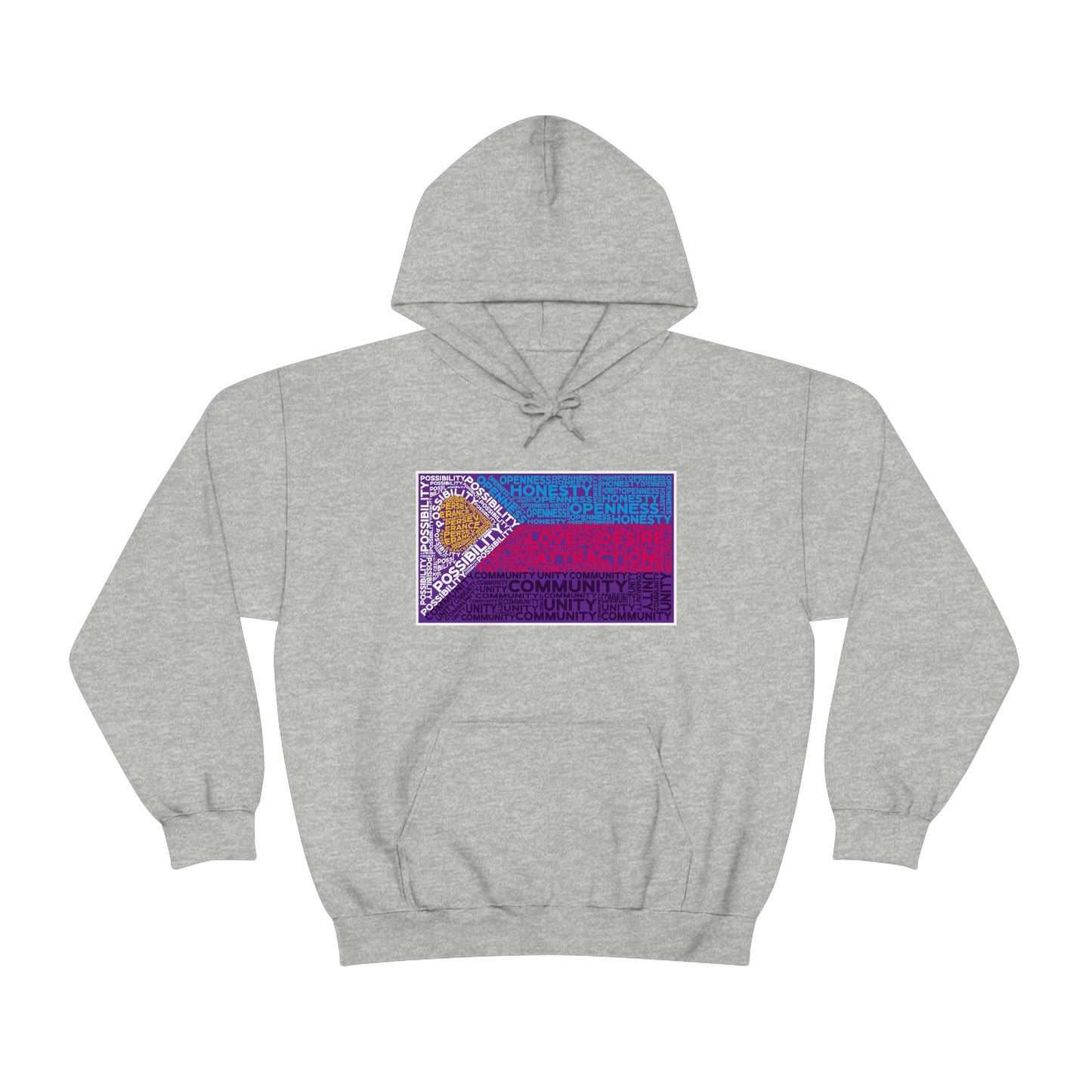 Polyamory Pride Flag Word Art Hoodie