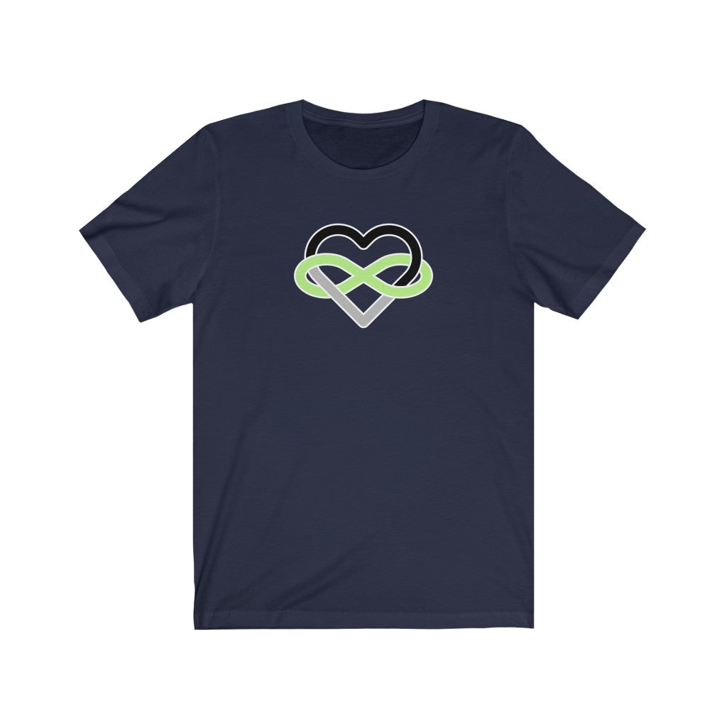 Agender Infinity Heart Polyamory Tee