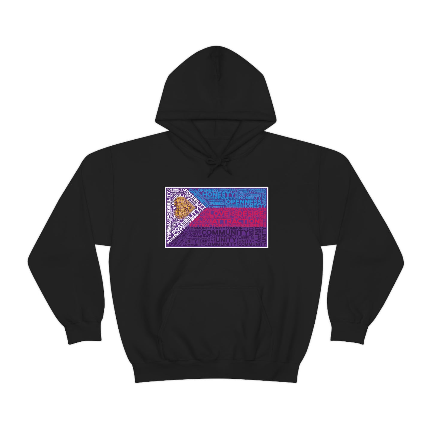 Polyamory Pride Flag Word Art Hoodie