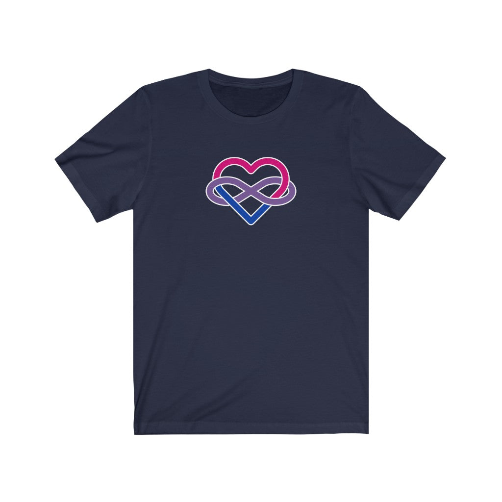 Bisexual Infinity Heart Polyamory Tee