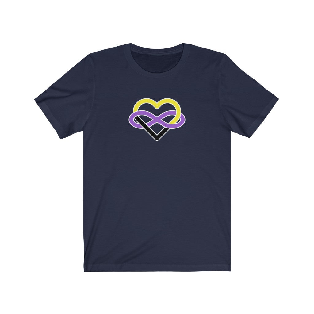 Nonbinary Infinity Heart Polyamory Tee