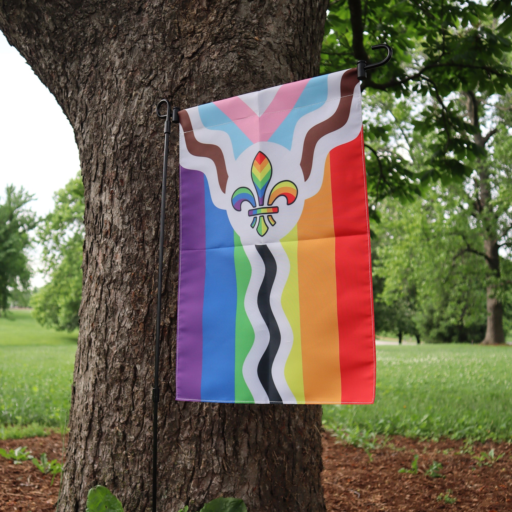 Progress Pride Garden Flag