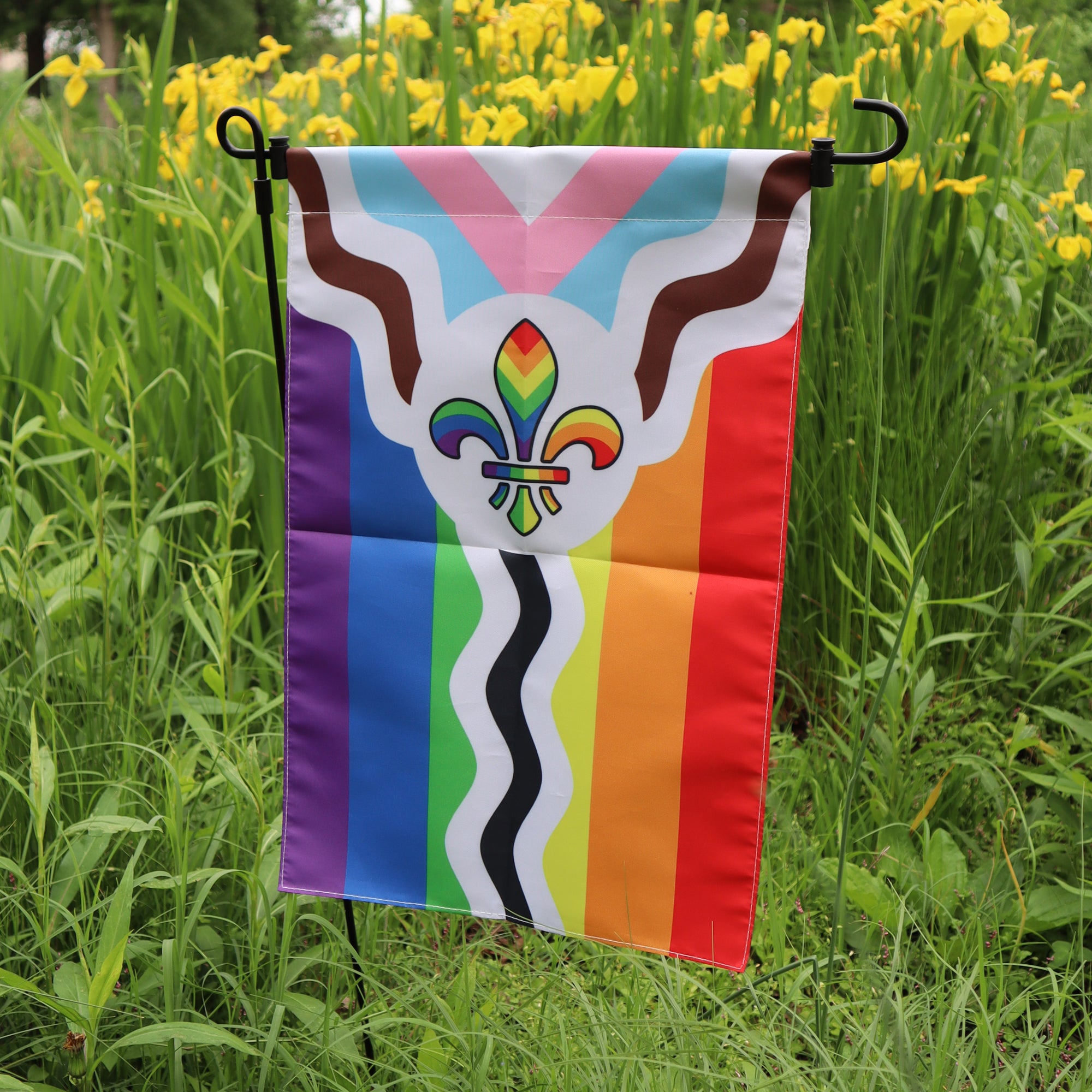 Progress Pride Garden Flag