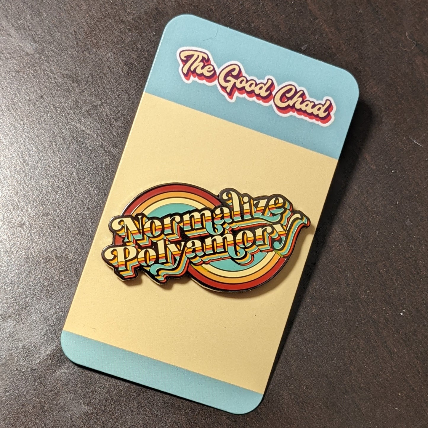 Normalize Polyamory Retro Hard Enamel Pin