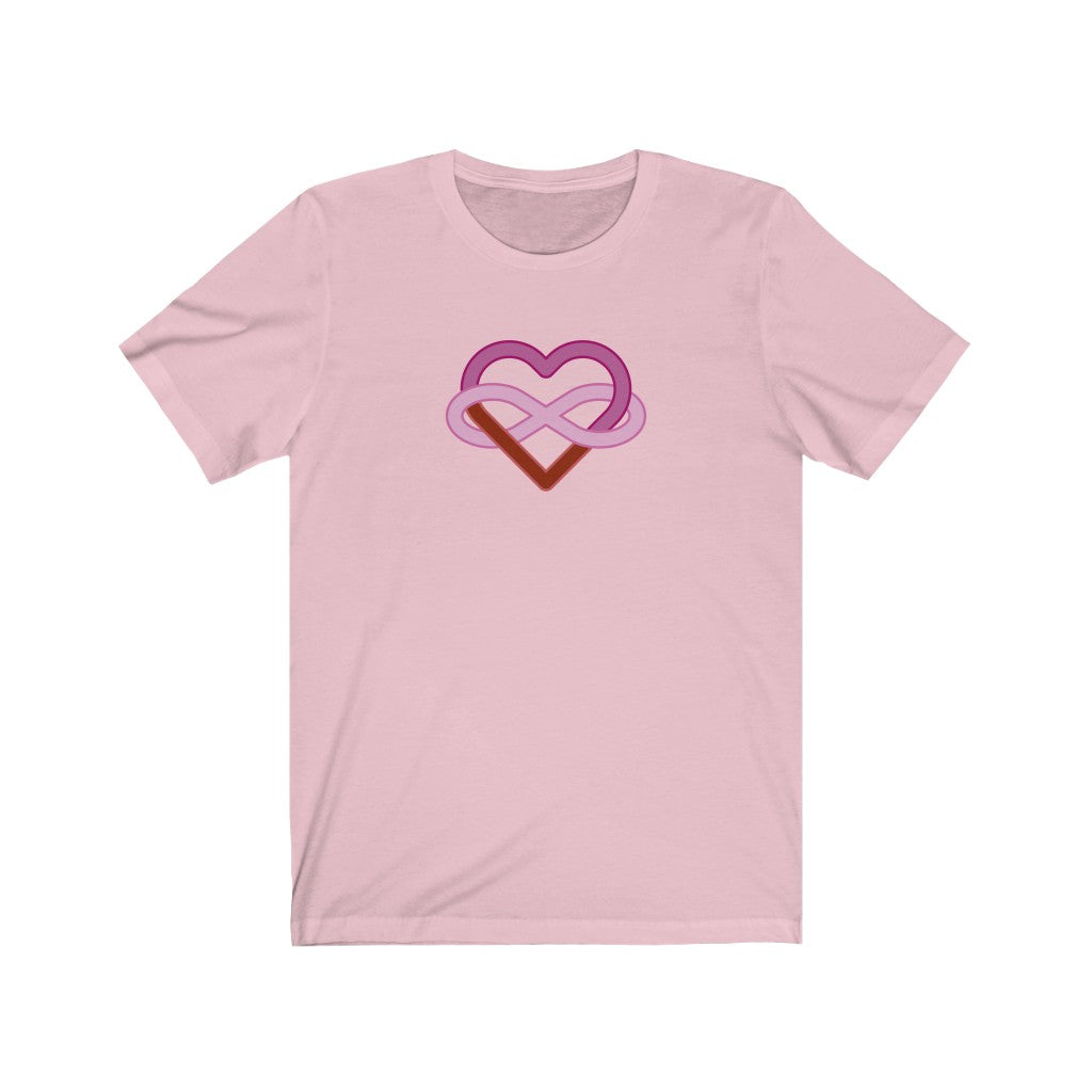 Lesbian Infinity Heart Polyamory Tee