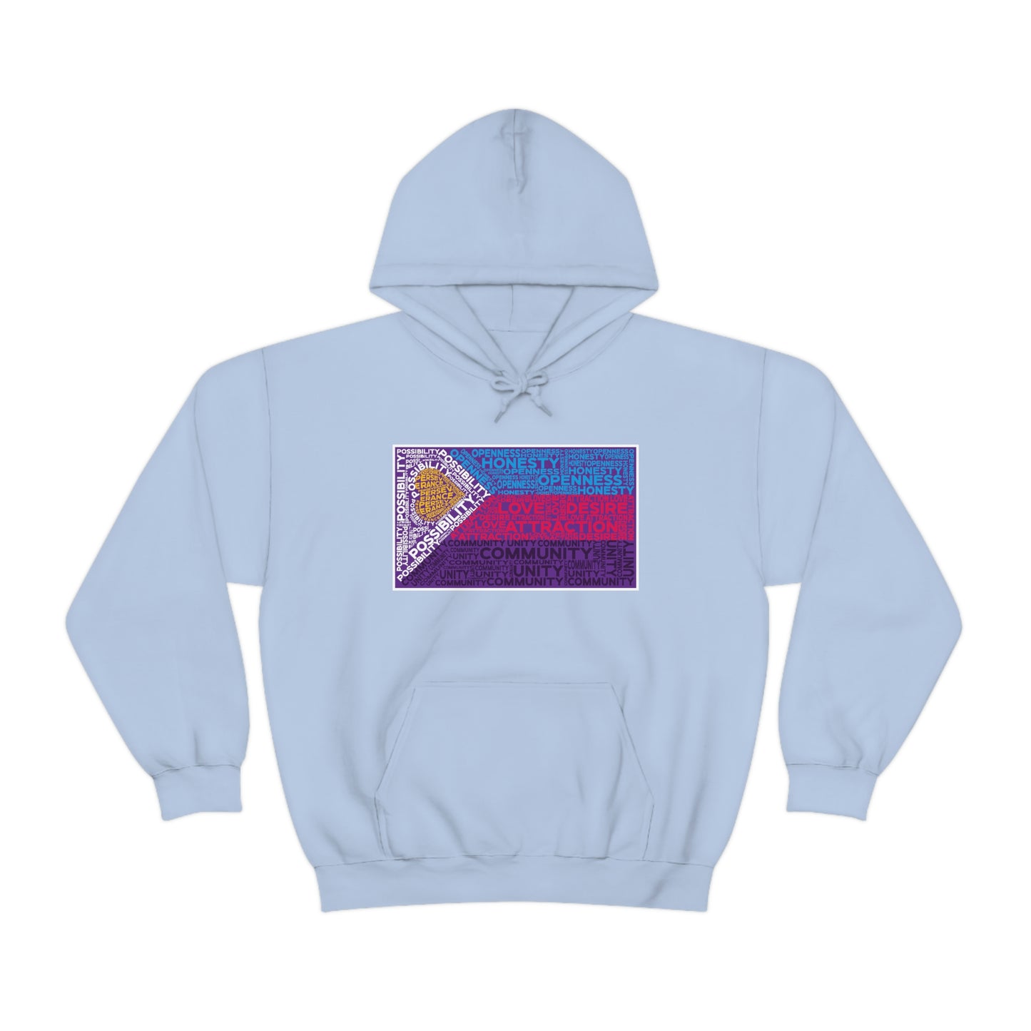 Polyamory Pride Flag Word Art Hoodie