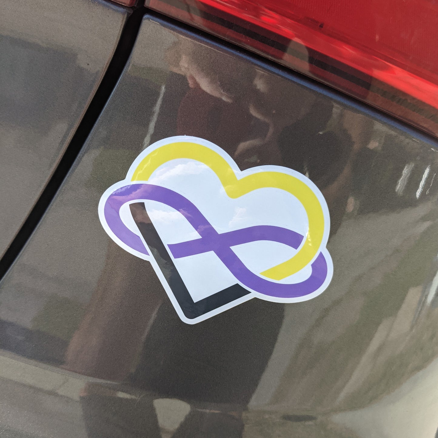 Nonbinary Polyamory Infinity Heart Vinyl Sticker