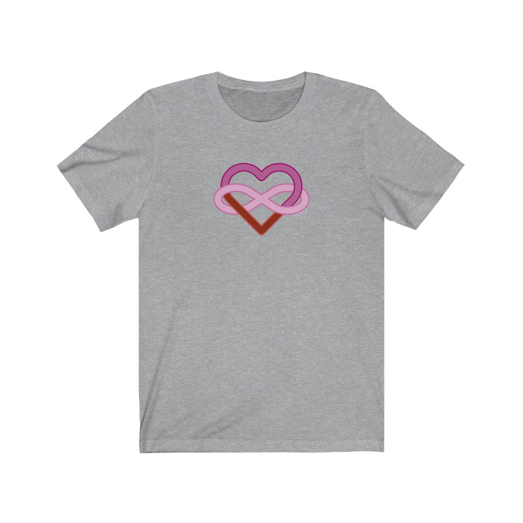 Lesbian Infinity Heart Polyamory Tee