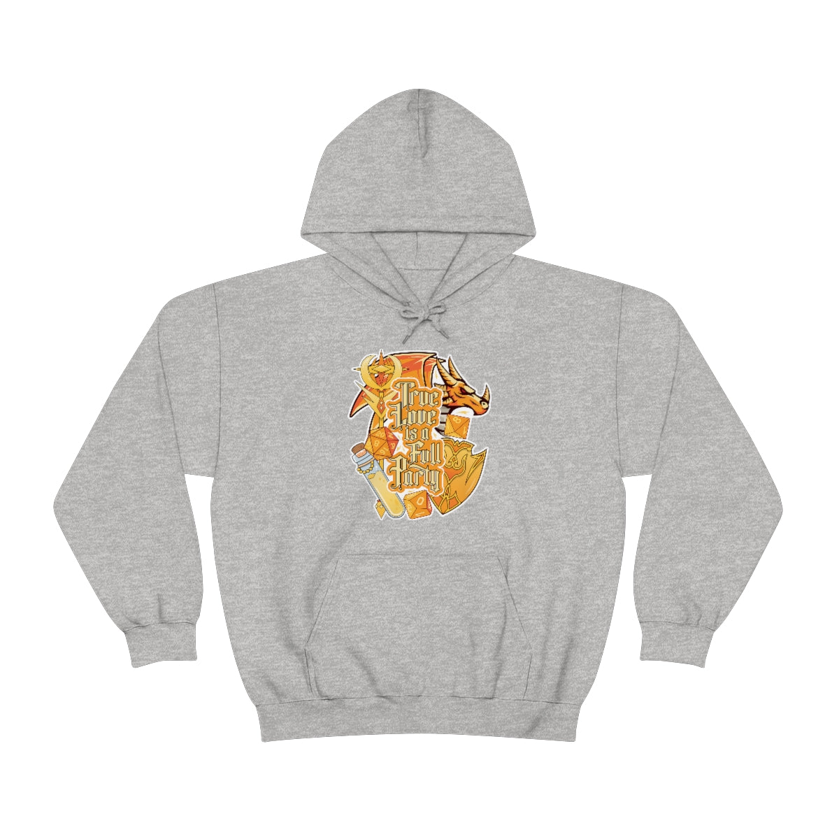 True Love is a Full Party Hoodie - White/Gold