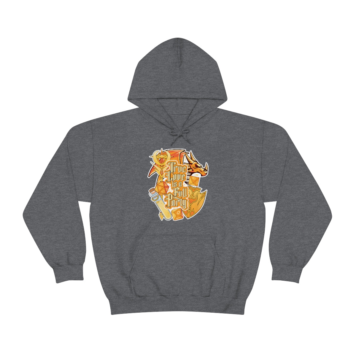 True Love is a Full Party Hoodie - White/Gold