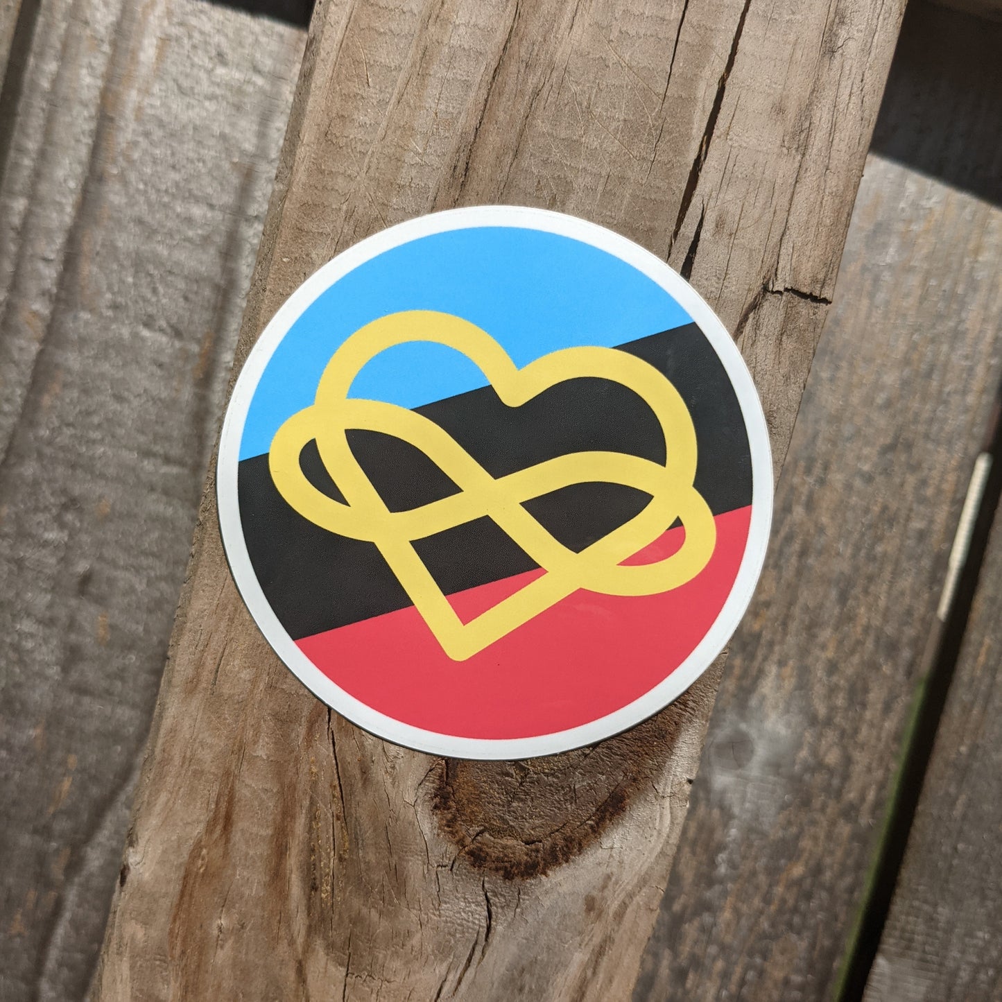 Polyamory Infinity Heart Circle Vinyl Sticker