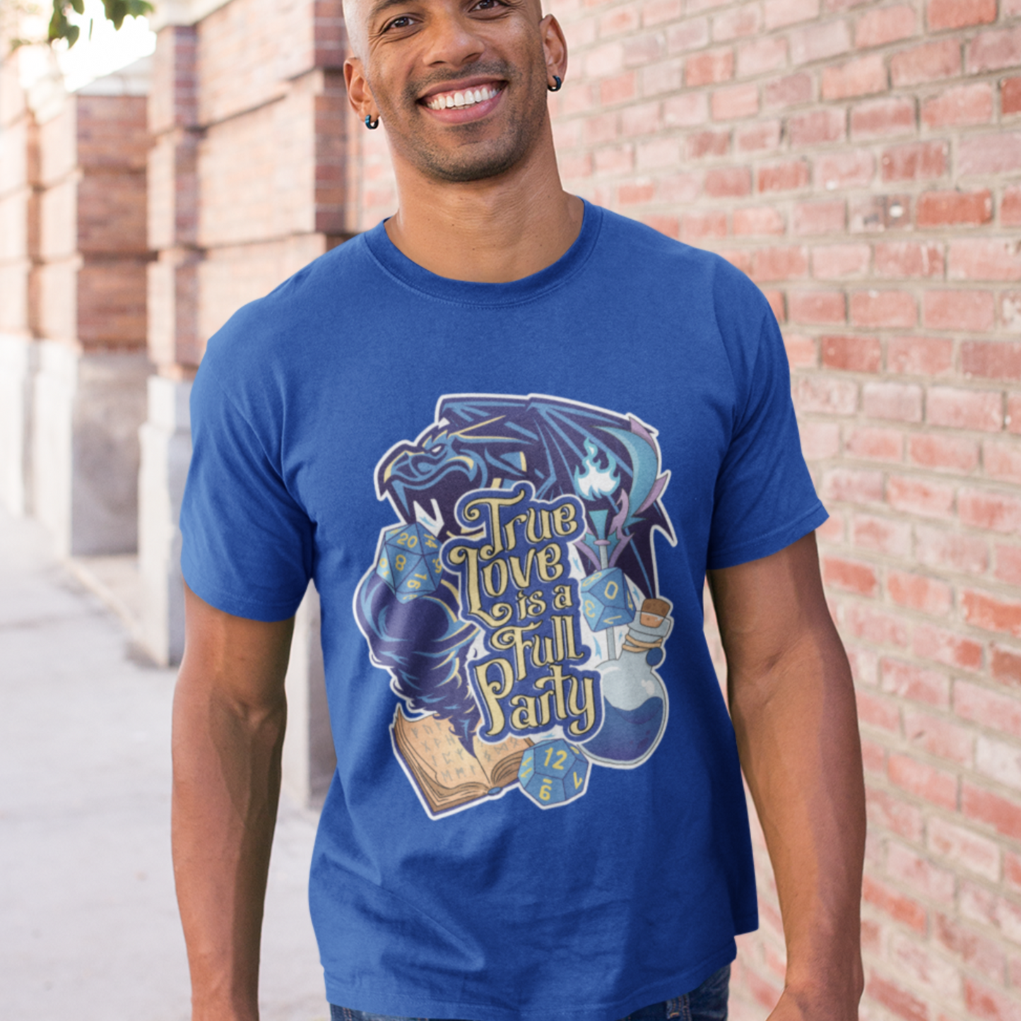 True Love is a Full Party Tee - Blue