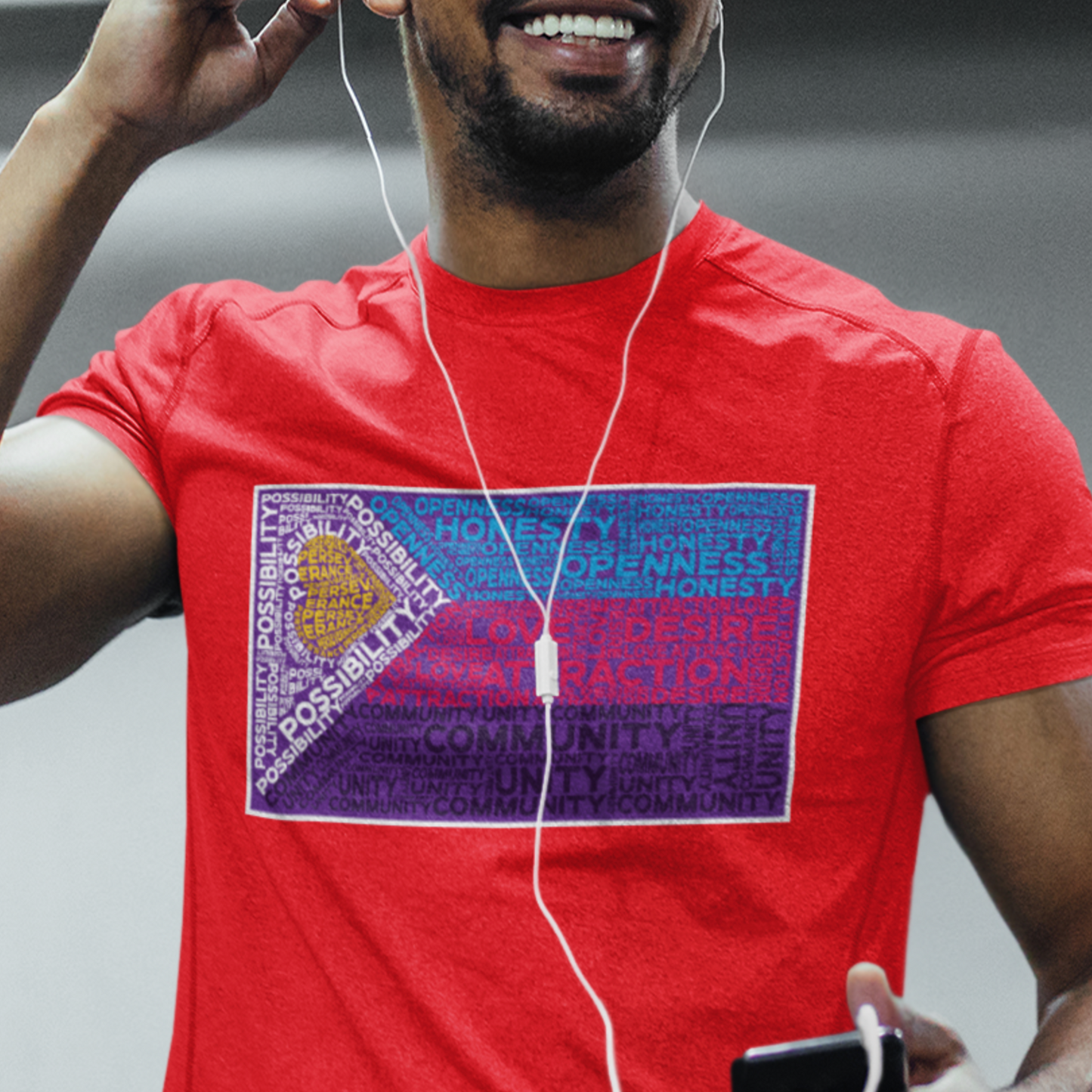 Polyamory Pride Flag Word Art Tee