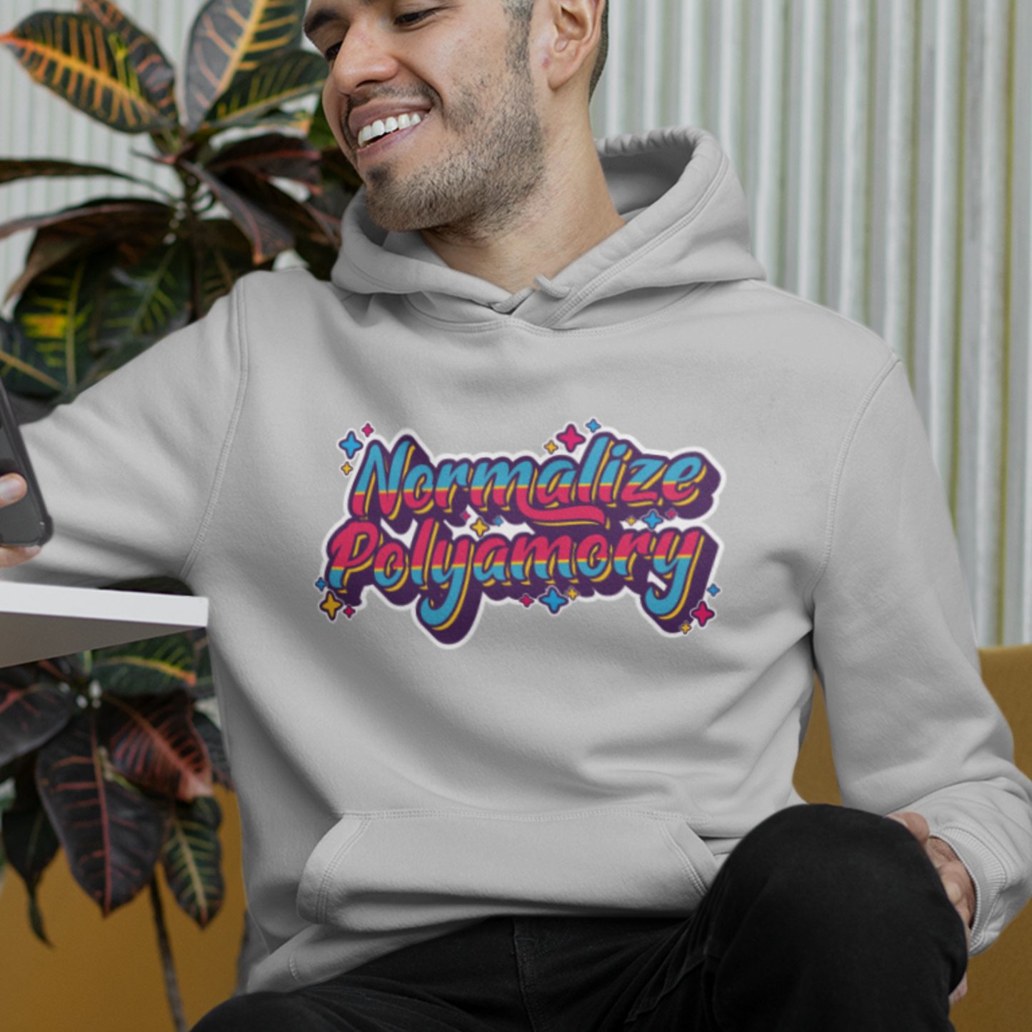 Normalize Polyamory Pride Flag Colors Hoodie