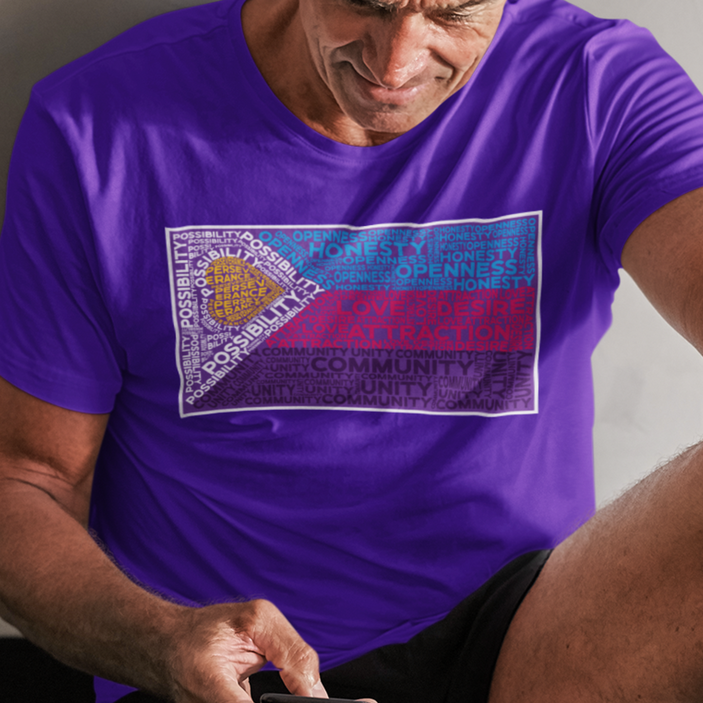 Polyamory Pride Flag Word Art Tee