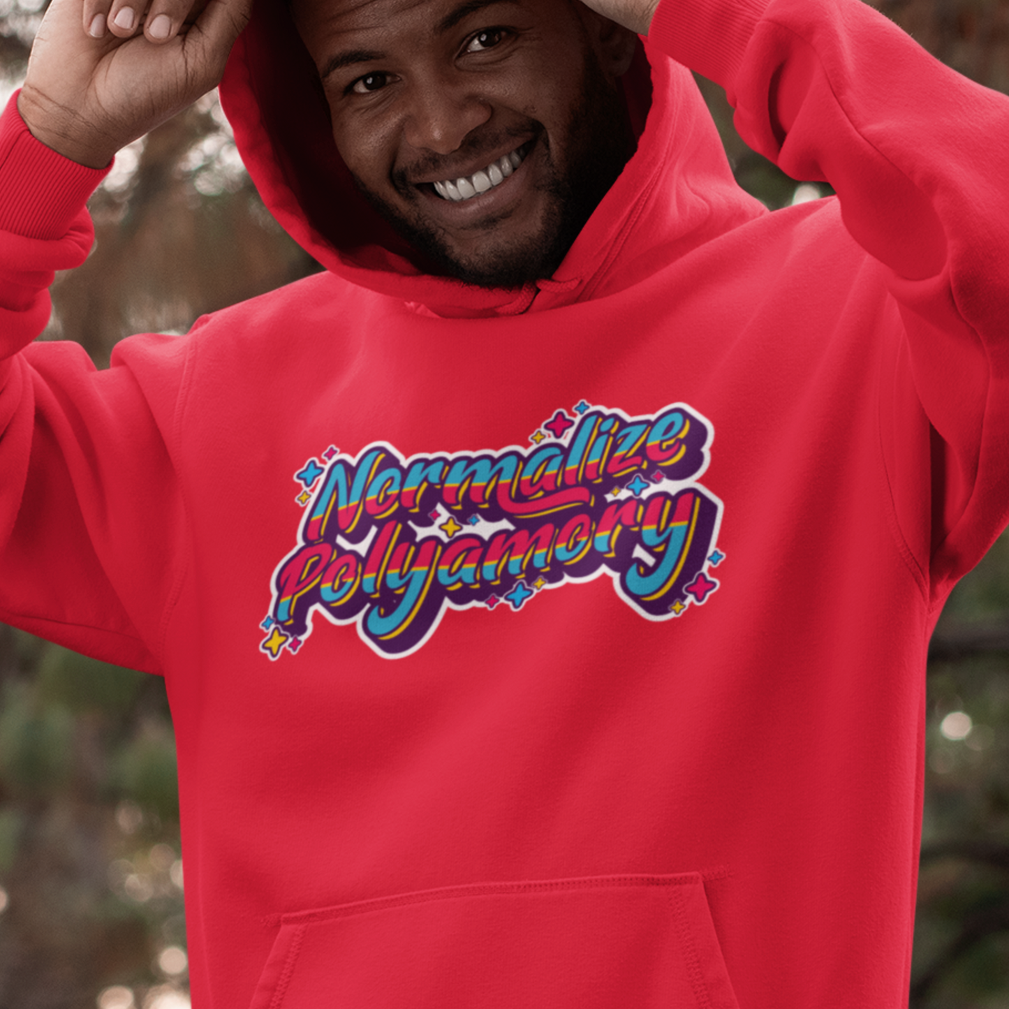 Normalize Polyamory Pride Flag Colors Hoodie
