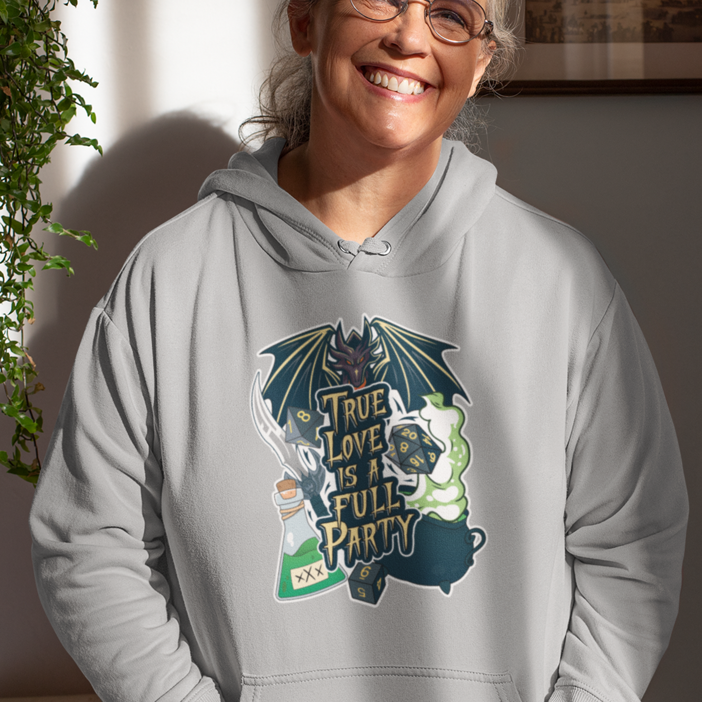 True Love is a Full Party Hoodie - Black