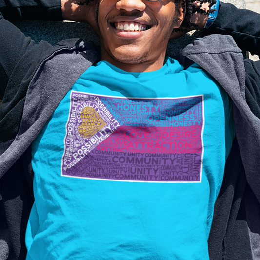 Polyamory Pride Flag Word Art Tee