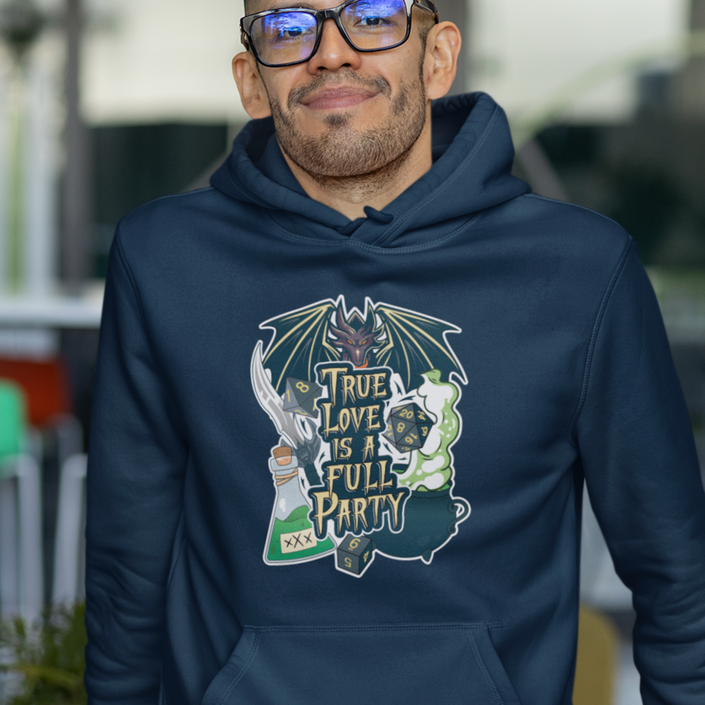 True Love is a Full Party Hoodie - Black