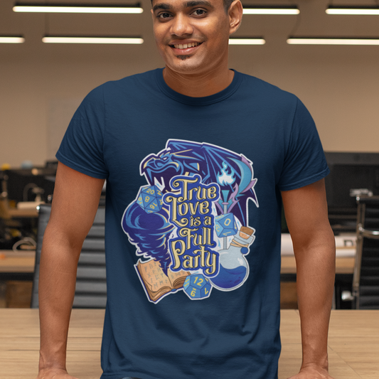 True Love is a Full Party Tee - Blue