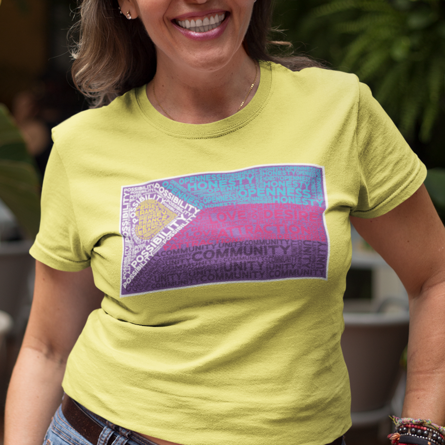 Polyamory Pride Flag Word Art Tee