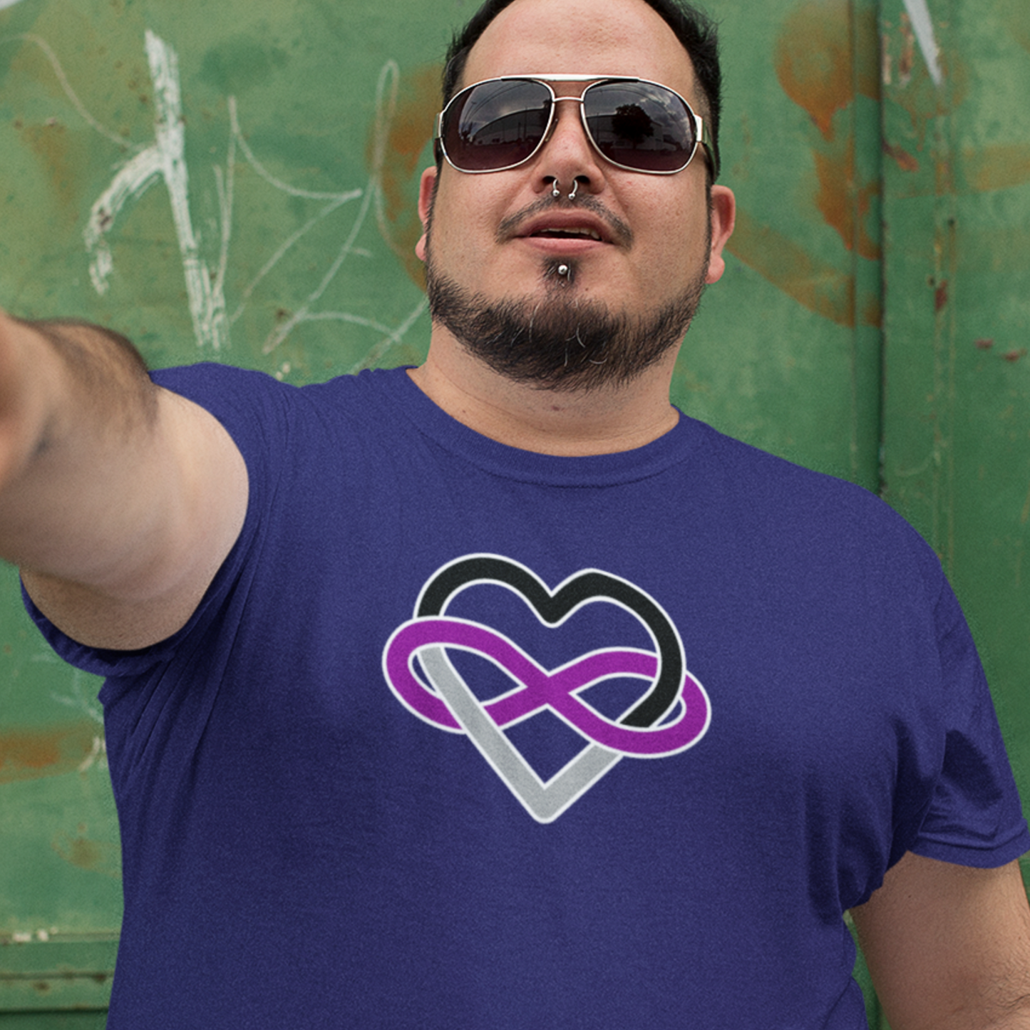 Asexual Infinity Heart Polyamory Tee