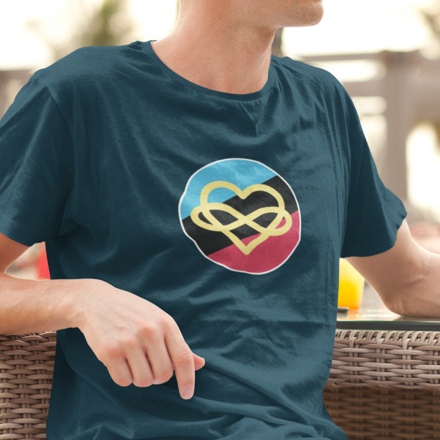 Polyamory Infinity Heart Circle Polyamory Tee