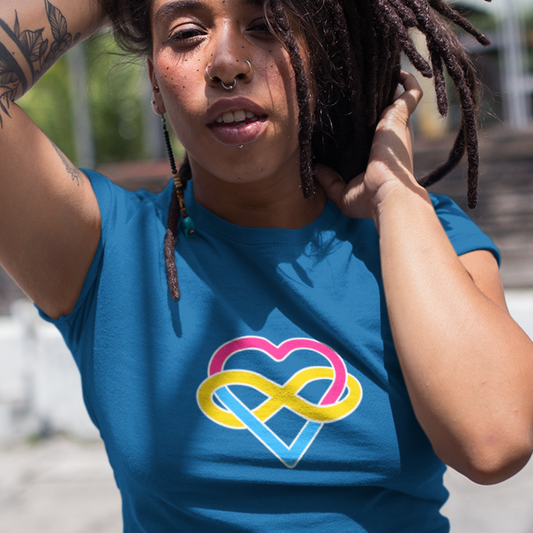 Pansexual Infinity Heart Polyamory Tee