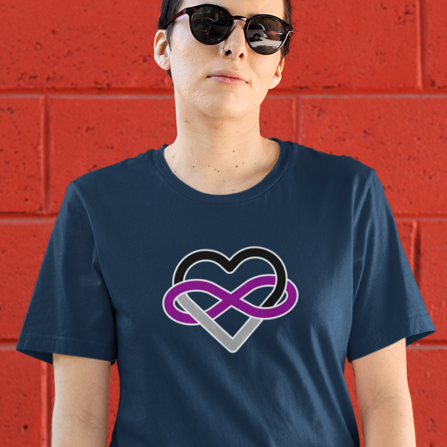 Asexual Infinity Heart Polyamory Tee