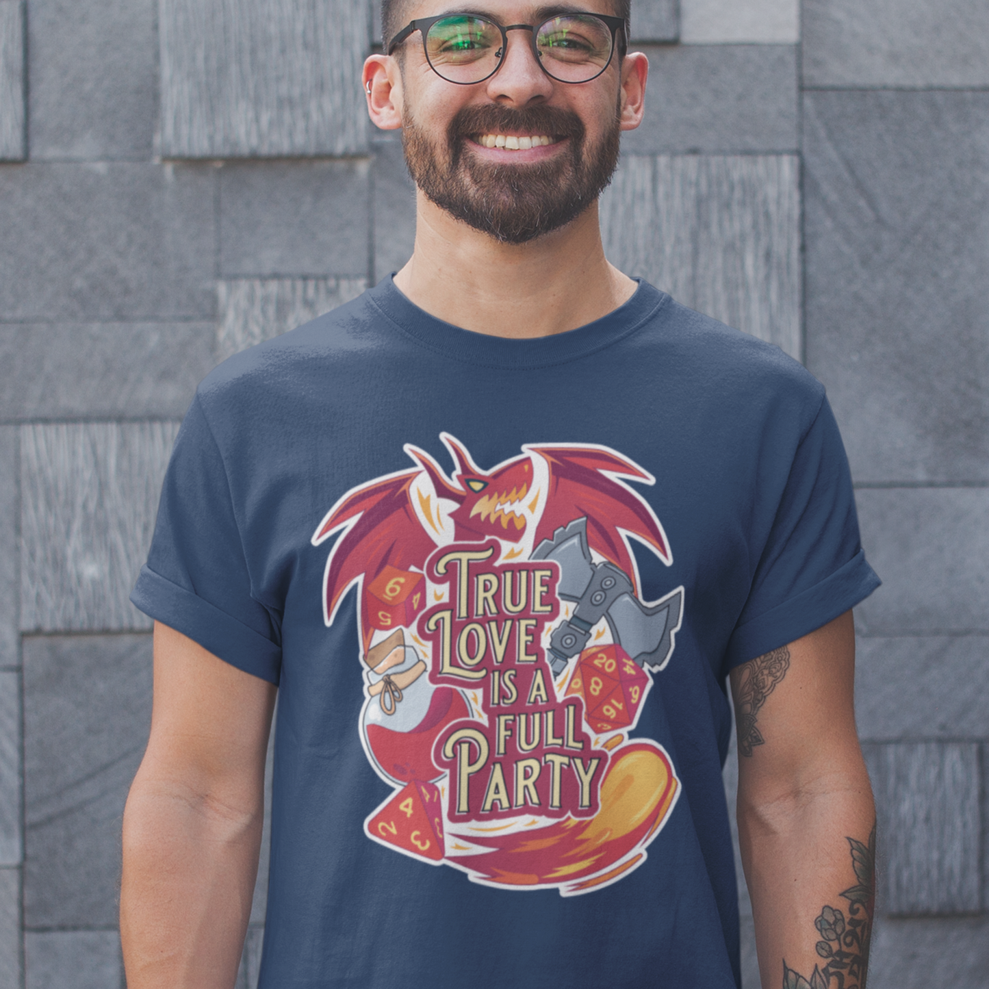 True Love is a Full Party Tee - Red