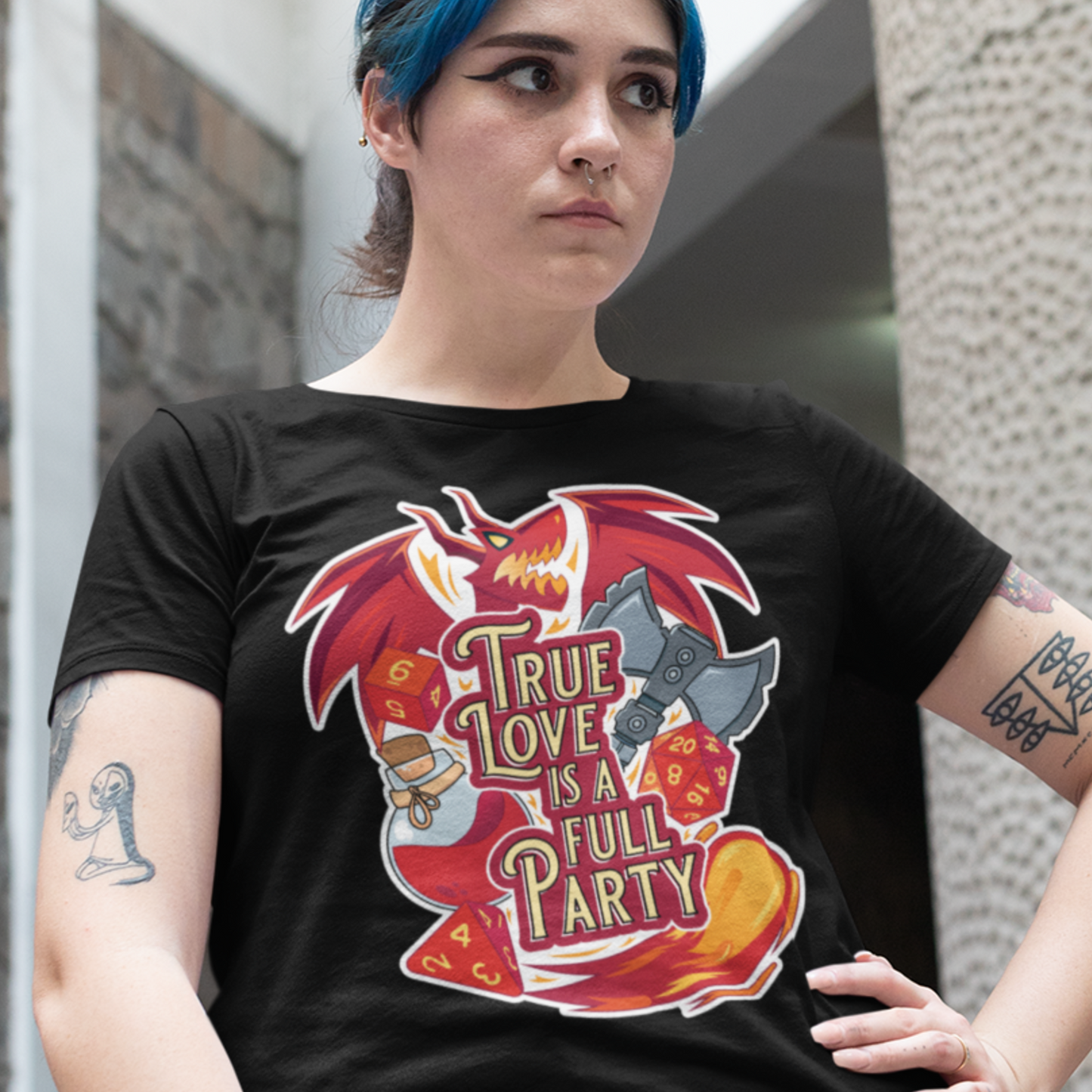 True Love is a Full Party Tee - Red