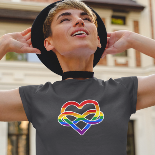 Rainbow Infinity Heart Polyamory Tee