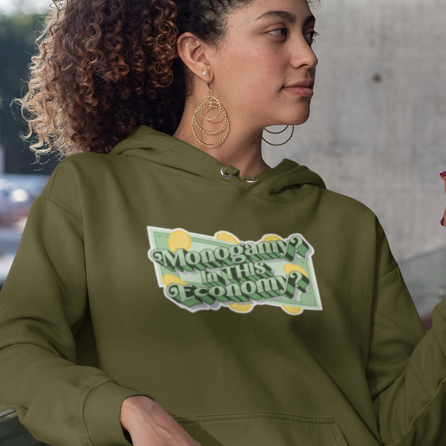 Monogamy? In THIS Economy? Polyamory Hoodie