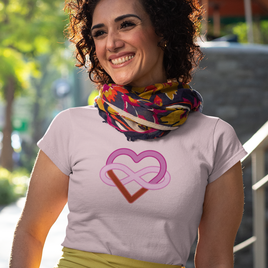 Lesbian Infinity Heart Polyamory Tee
