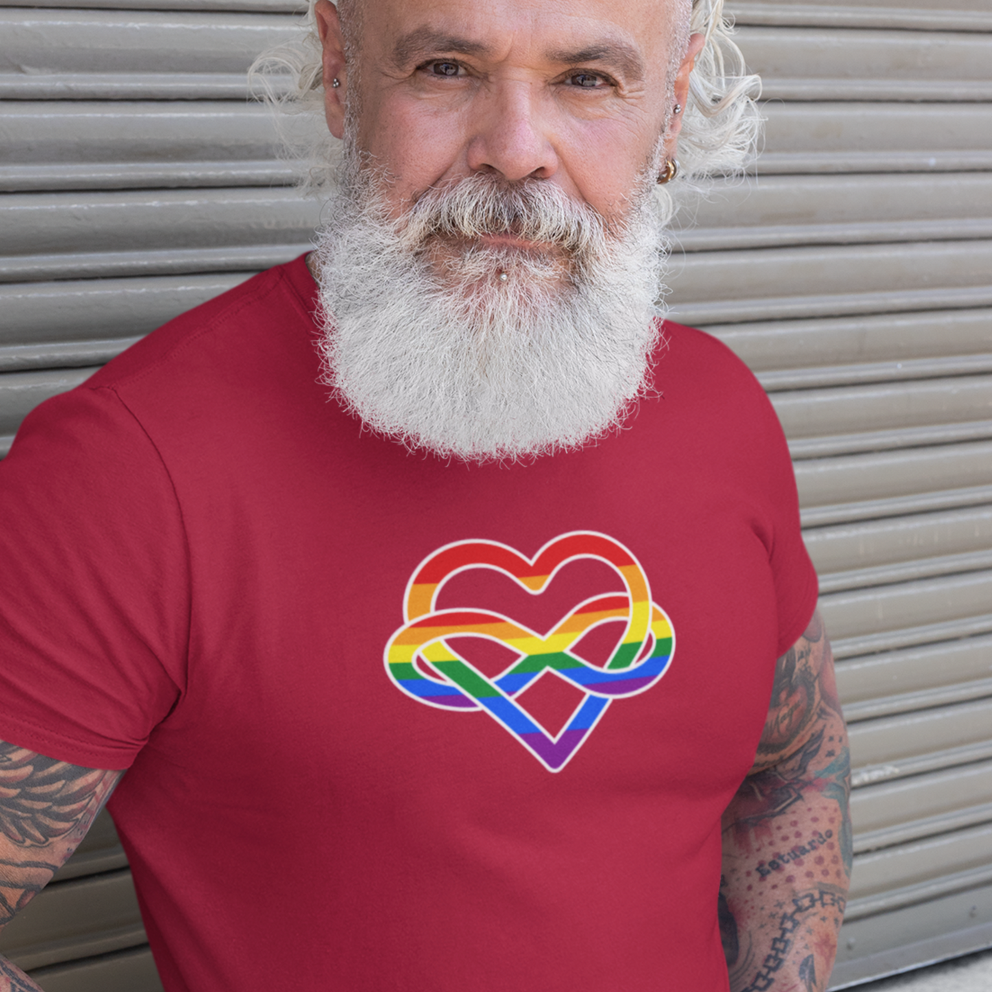Rainbow Infinity Heart Polyamory Tee