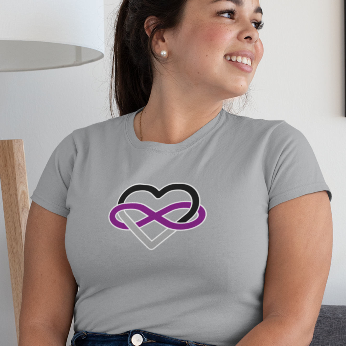 Asexual Infinity Heart Polyamory Tee