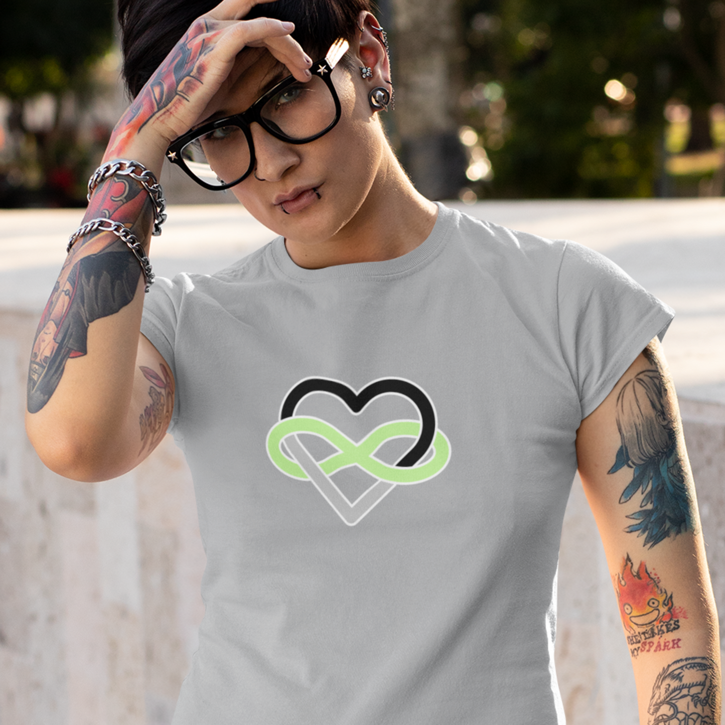 Agender Infinity Heart Polyamory Tee