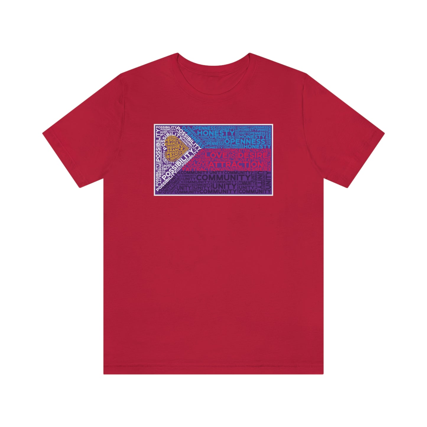 Polyamory Pride Flag Word Art Tee