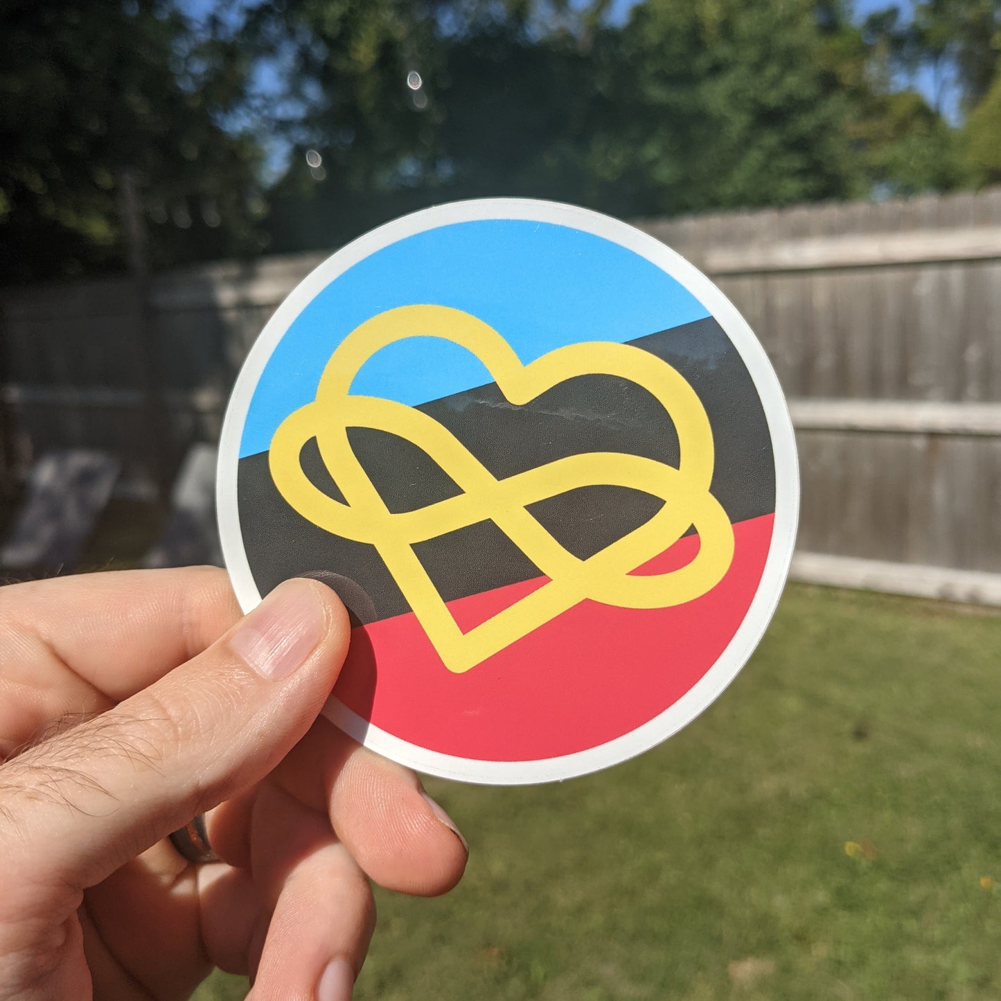 Polyamory Infinity Heart Circle Vinyl Sticker